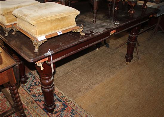 Mahogany quarter-size billiards-cum-dining table